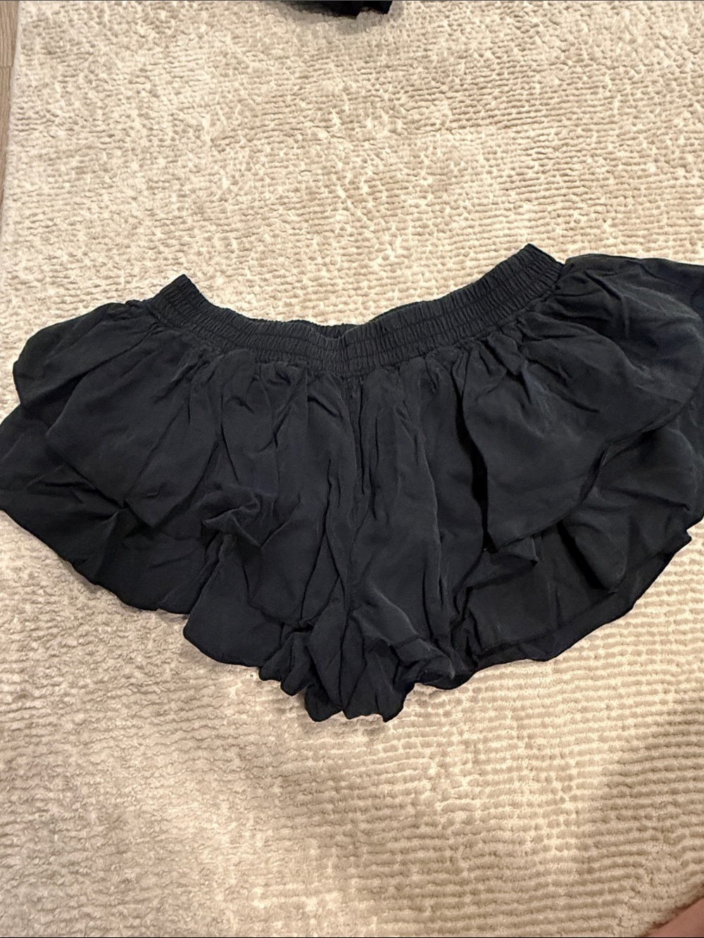 Free people movement Black Ruffle Women's Shorts